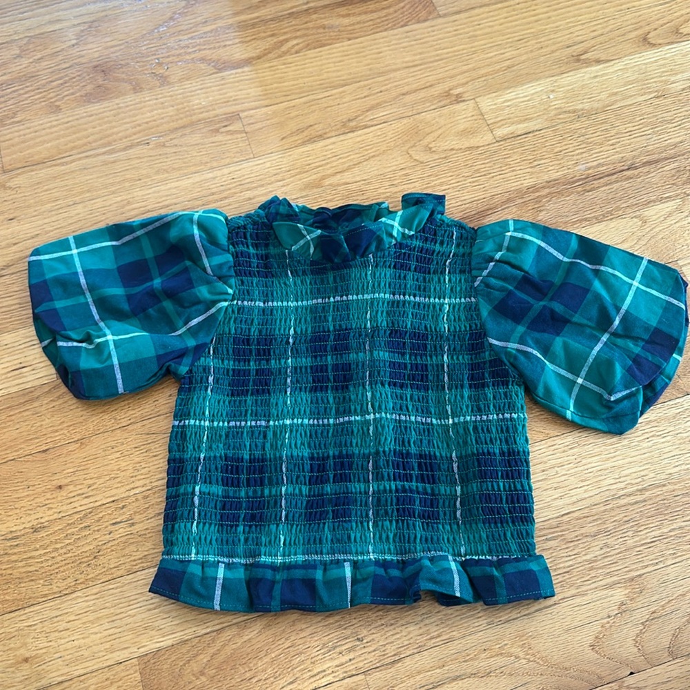 Janie and Jack short sleeve smocked top